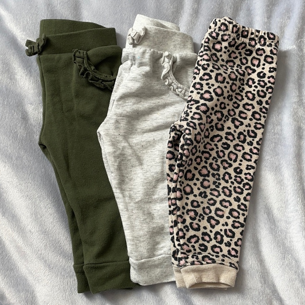 Girls sweatpants 3 pair bundle size 12months